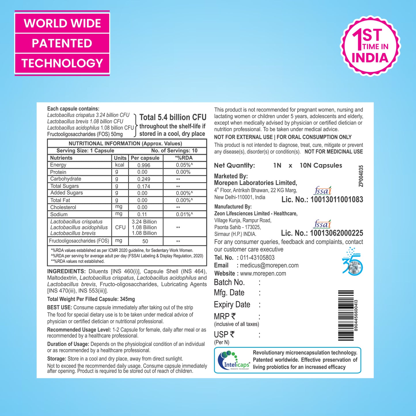 Intebact Gyn Capsule (Pack of 2-20s)