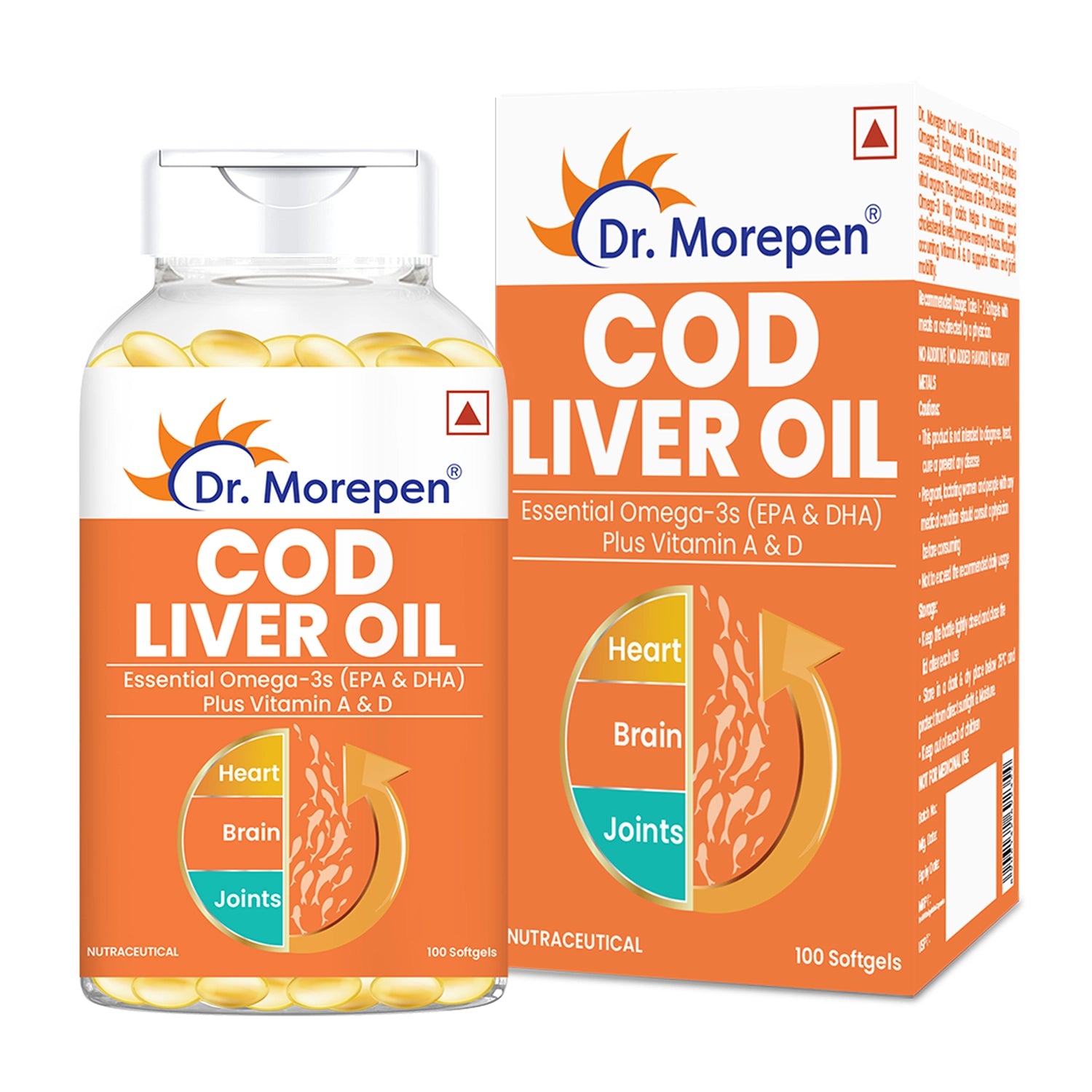 Buy Cod Liver Oil Capsules Softgels for Heart Online Dr. Morepen Dr Morepen