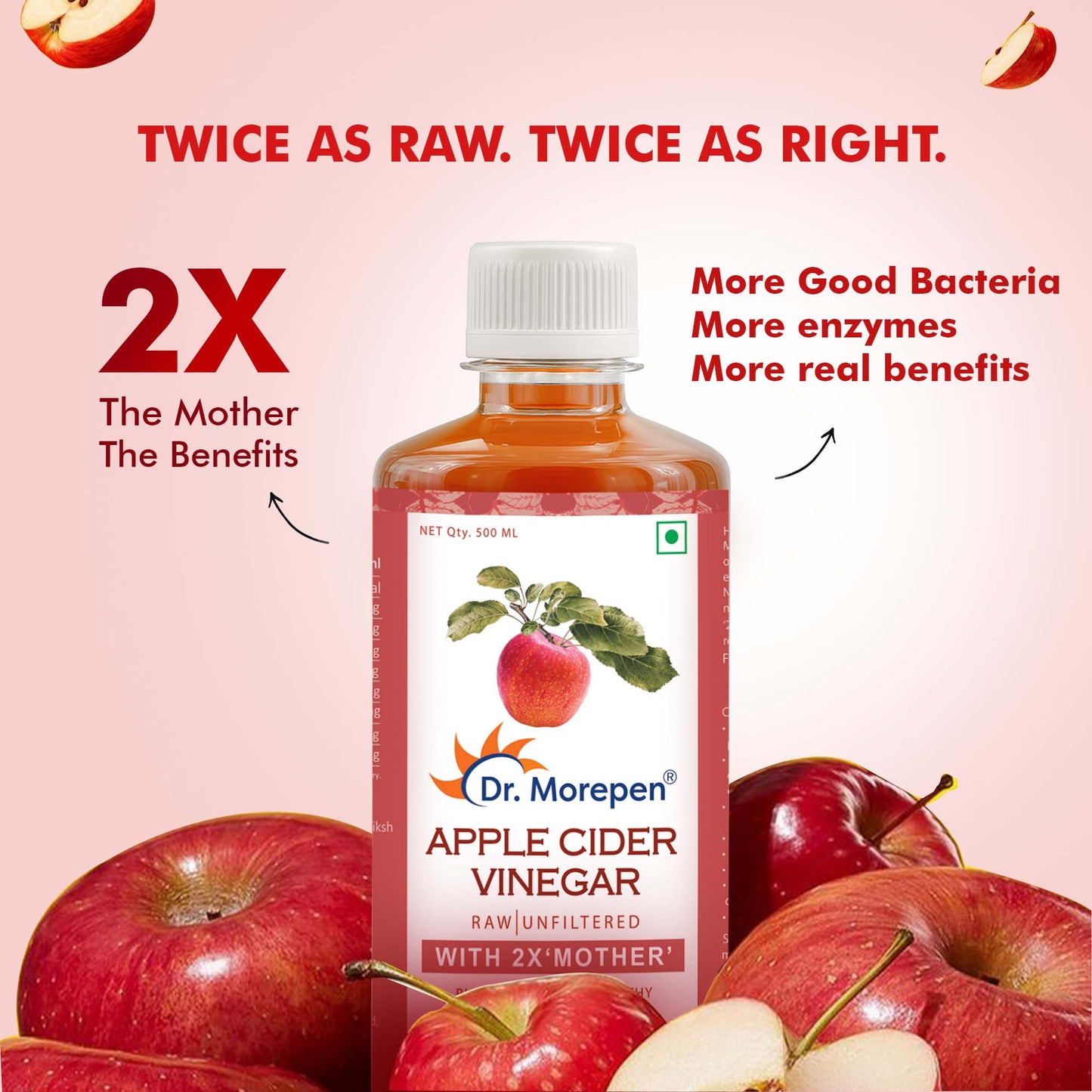 Apple Cider Vinegar 2x mother - 500ml