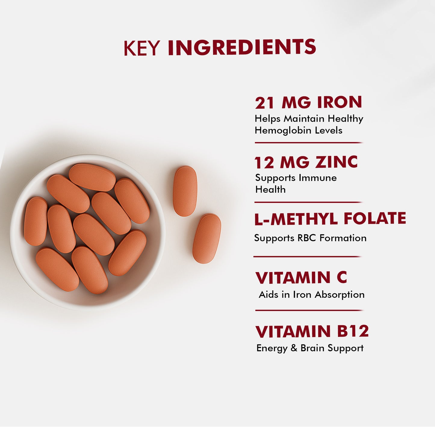 Iron & Zinc - 60 Veg Tablets