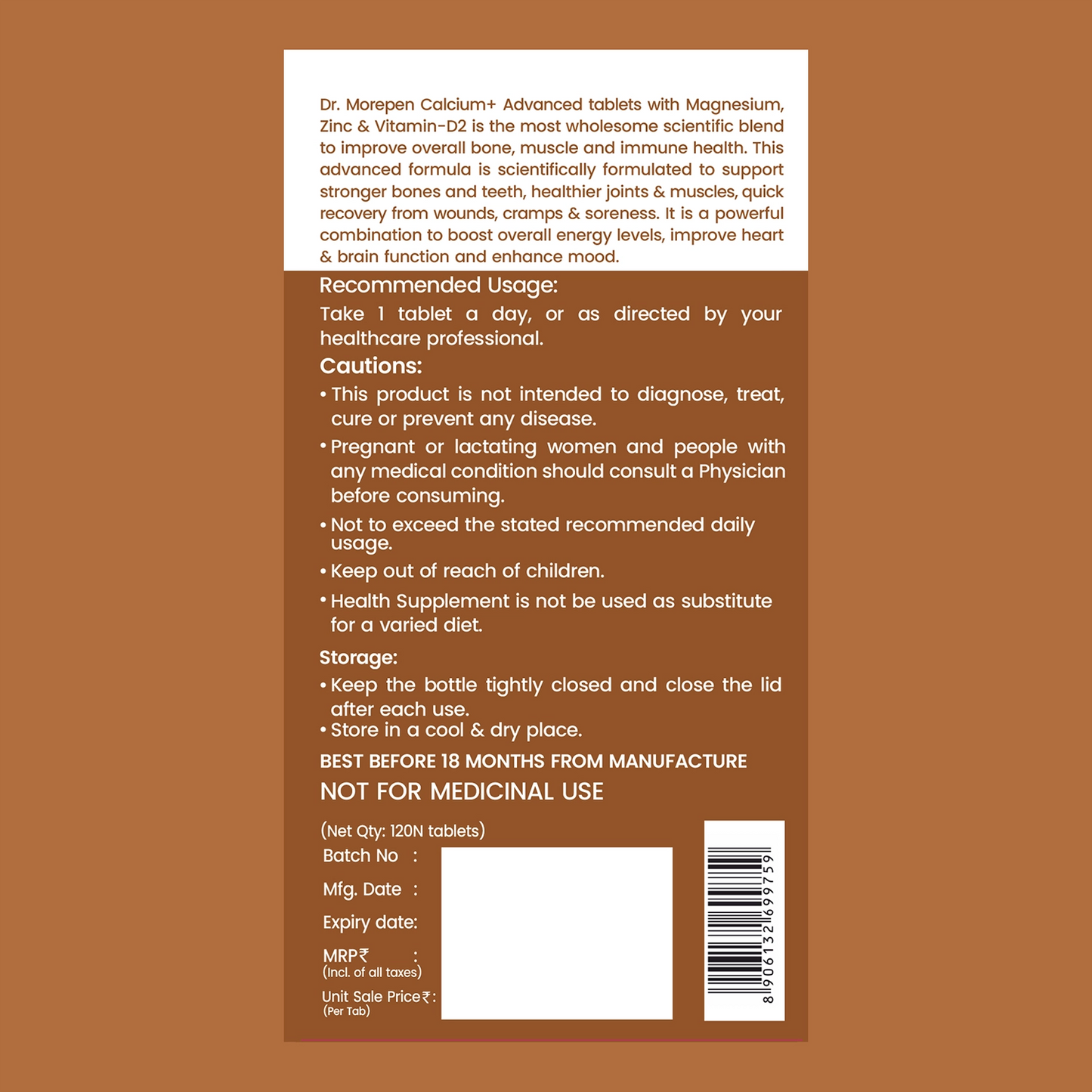 Calcium+ Advanced - 120 Veg Tablets