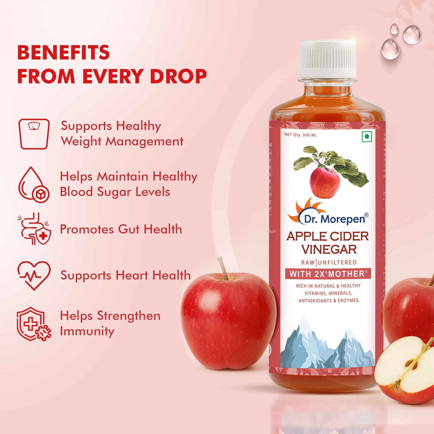 Apple Cider Vinegar 2x mother - 500ml