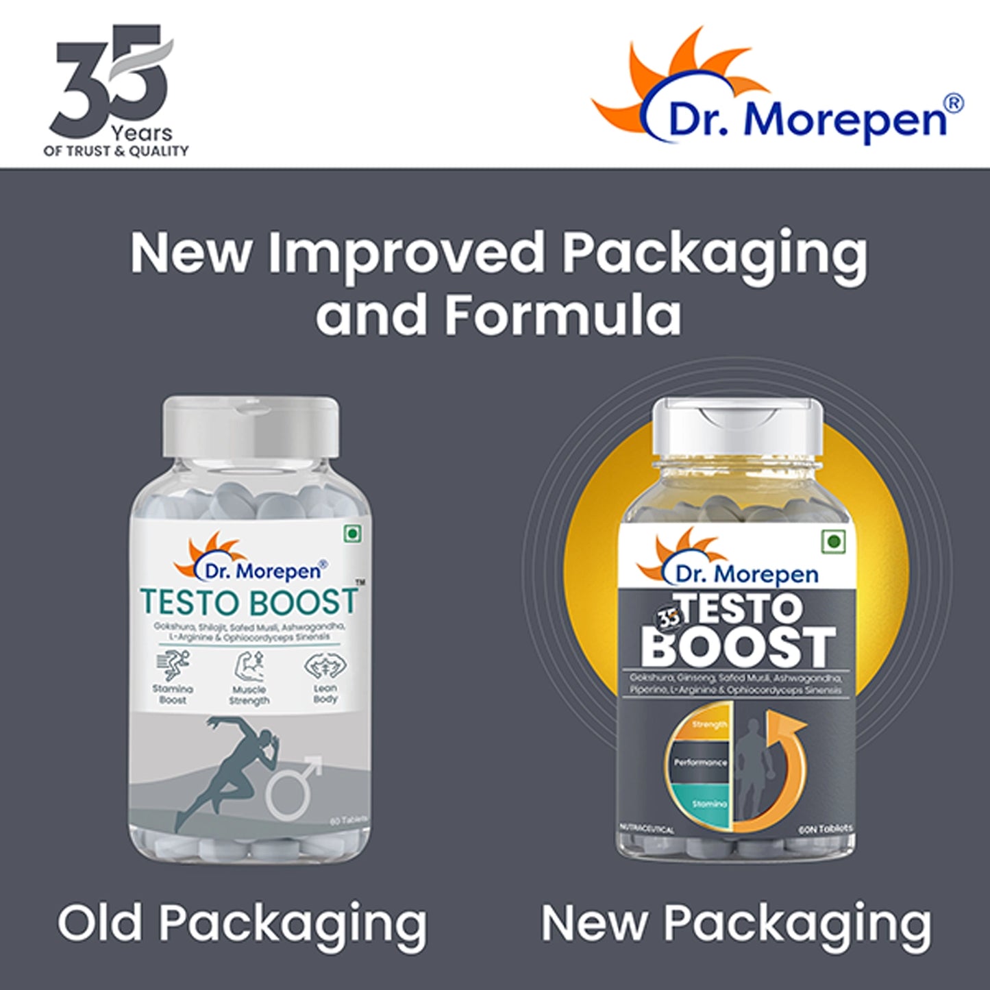 Testo Boost & Multivitamin Men -With Omega 3 & Herbs /Energy & Immunity Booste