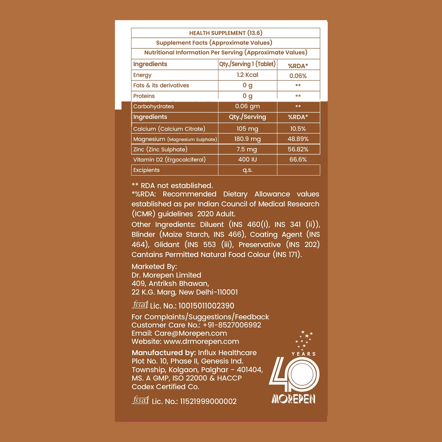 Calcium+ Advanced - 120 Veg Tablets