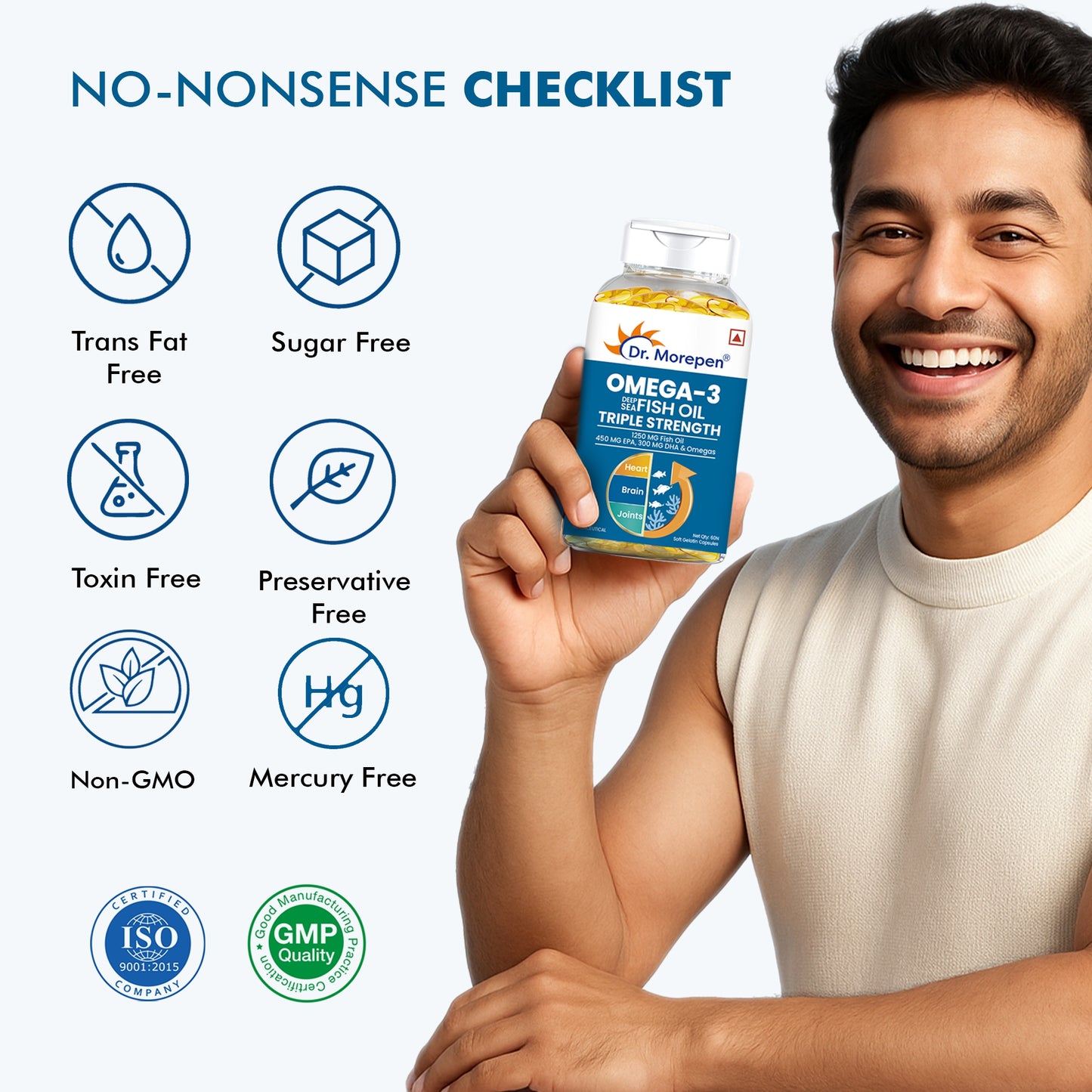 Omega-3 1250mg Deep Sea Fish Oil Triple Strength