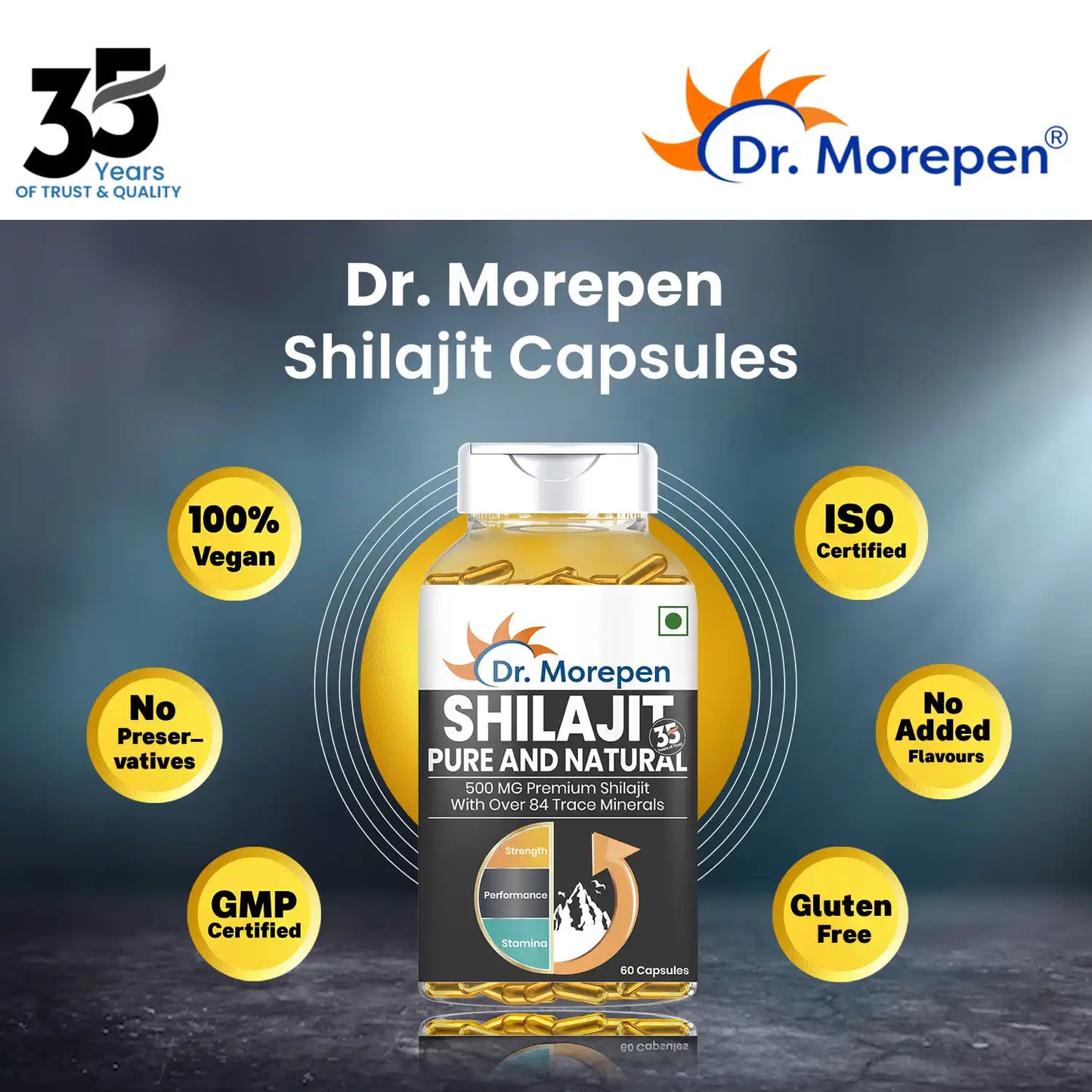 Testo Boost & Shilajit Capsules - Maintains testosterone levels/Strength & Stamina Booster