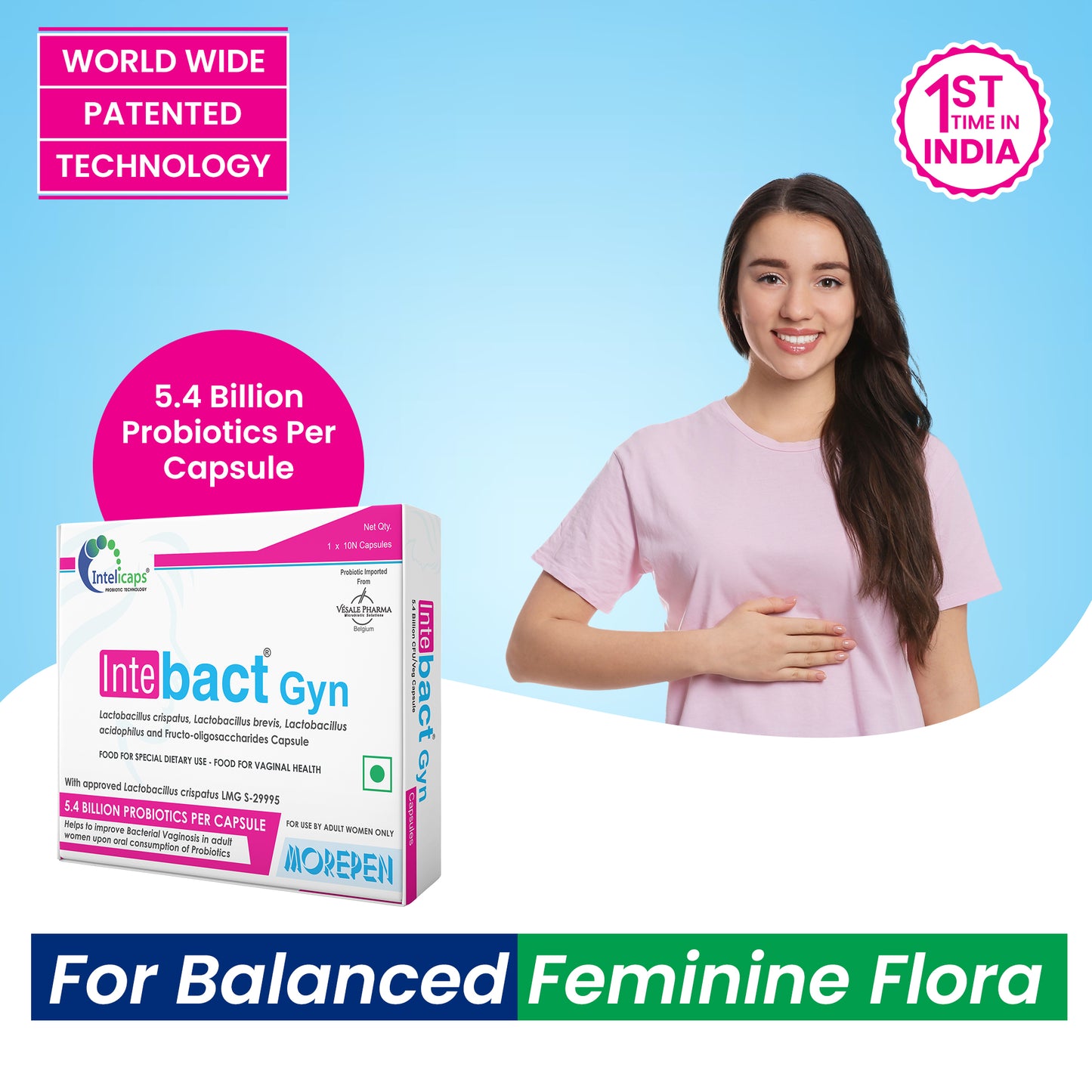 Natural Vaginal Health Solution by Dr. Morepen – Probiotics Capsules