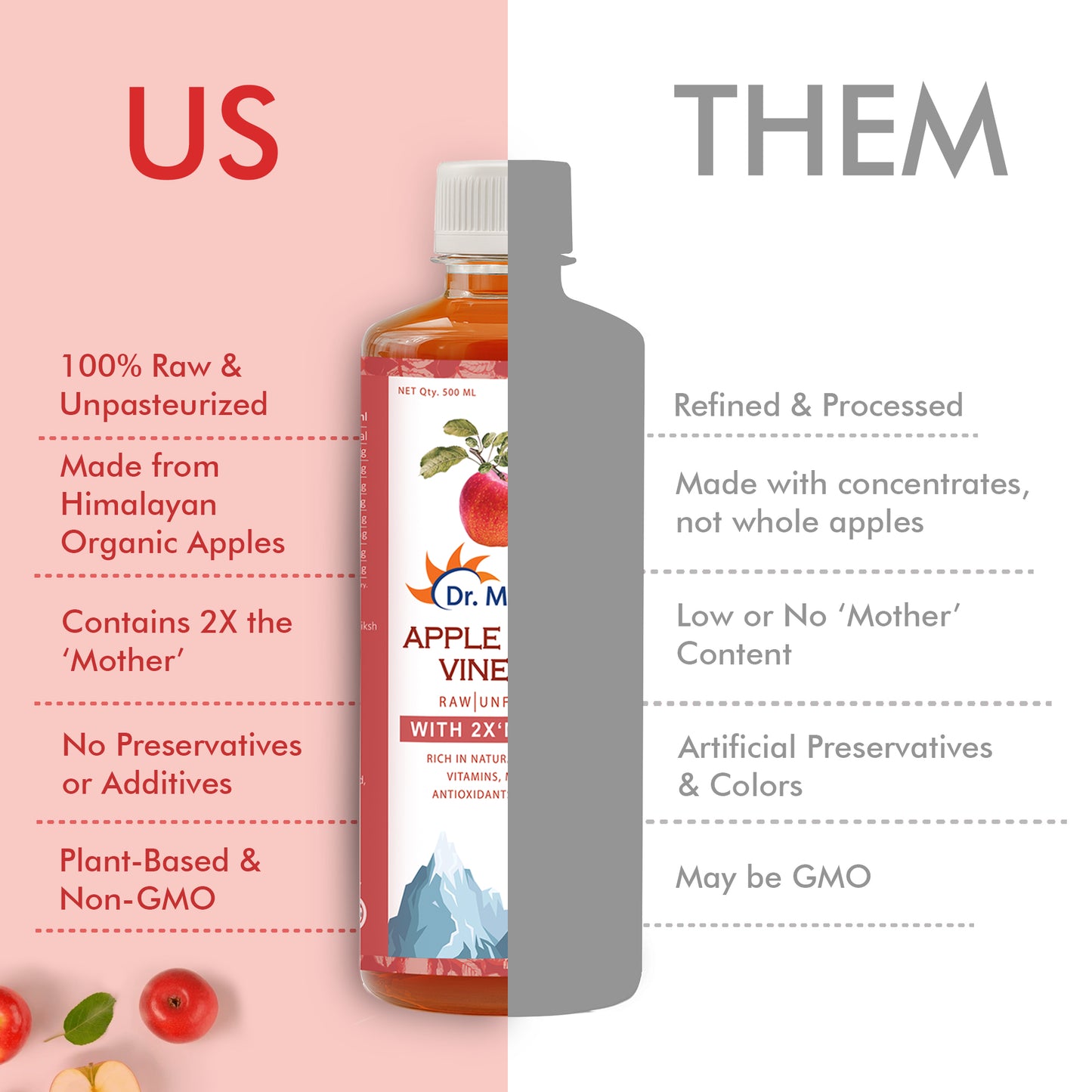 Apple Cider Vinegar 2x mother - 500ml
