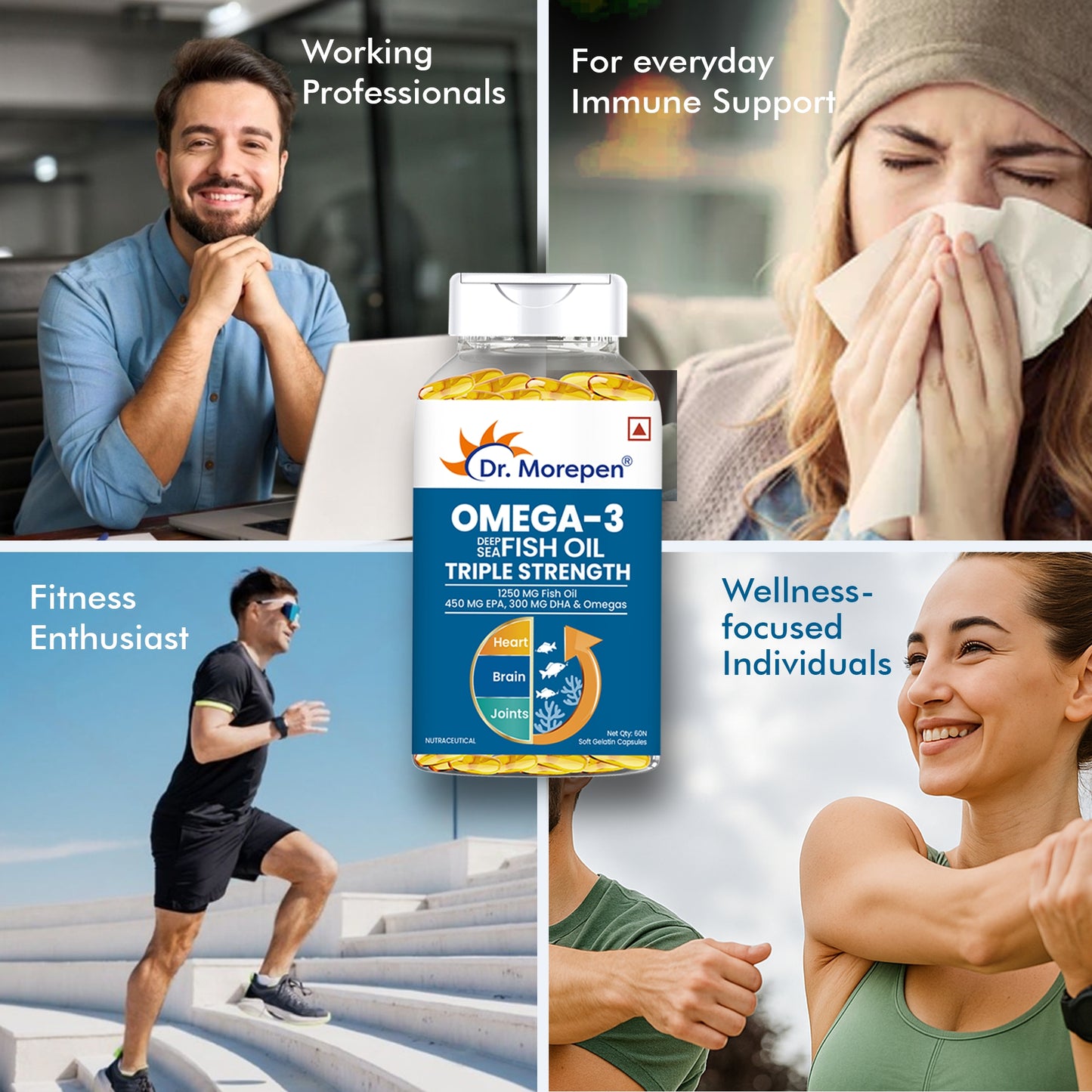 Omega-3 1250mg Deep Sea Fish Oil Triple Strength