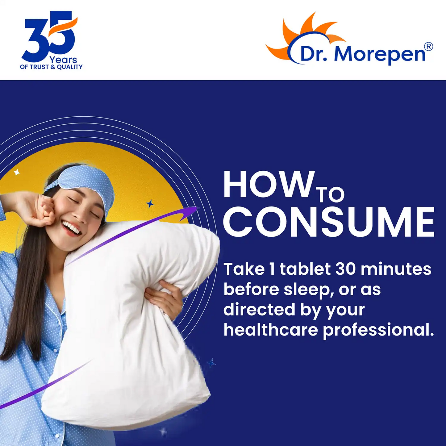 Sleep Tablets For Men & Women (60 Tablets) - For Stress Free Sleep & Calmness