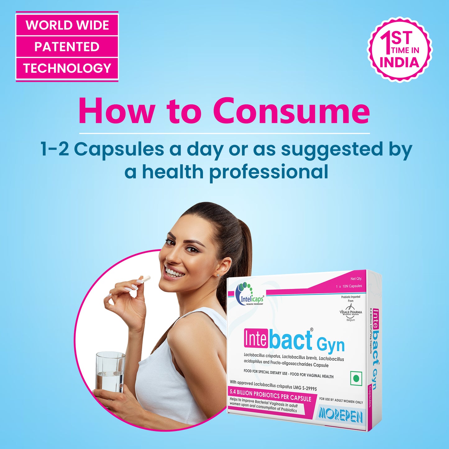 Intebact Gyn Capsule (Pack of 2-20s)