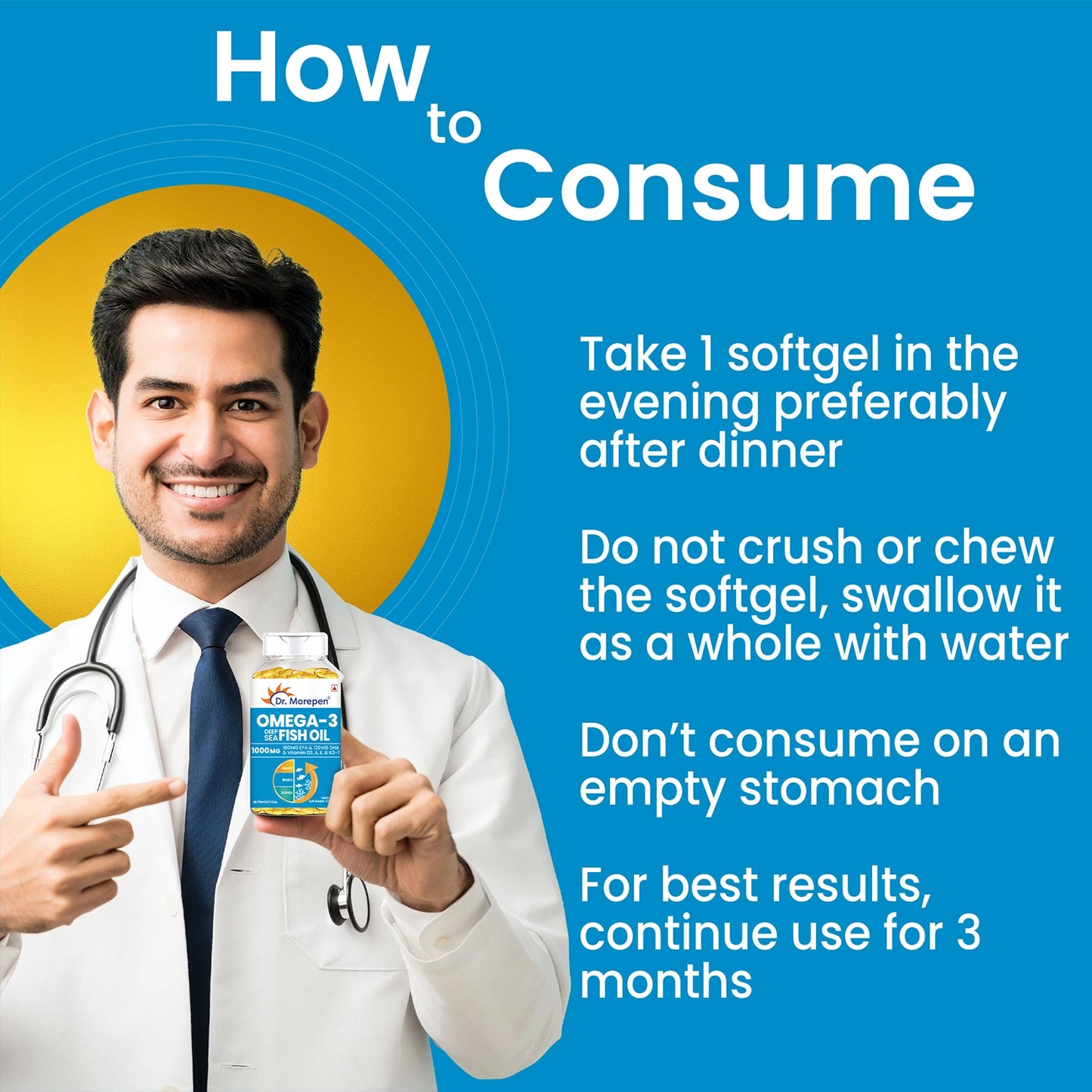 Omega-3 Deep Sea Fish Oil 1000mg + Weight Gainer (Pack of 2)