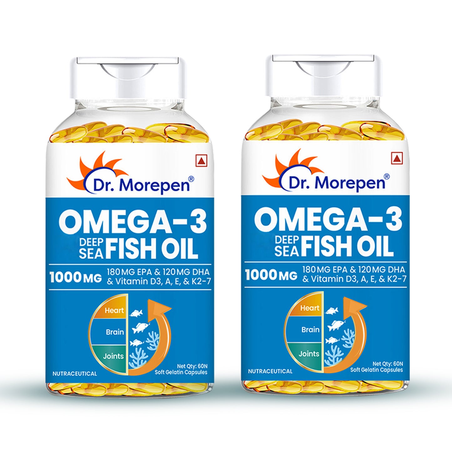 Omega-3 1000mg Deep Sea Fish Oil - 60 Softgel Capsules