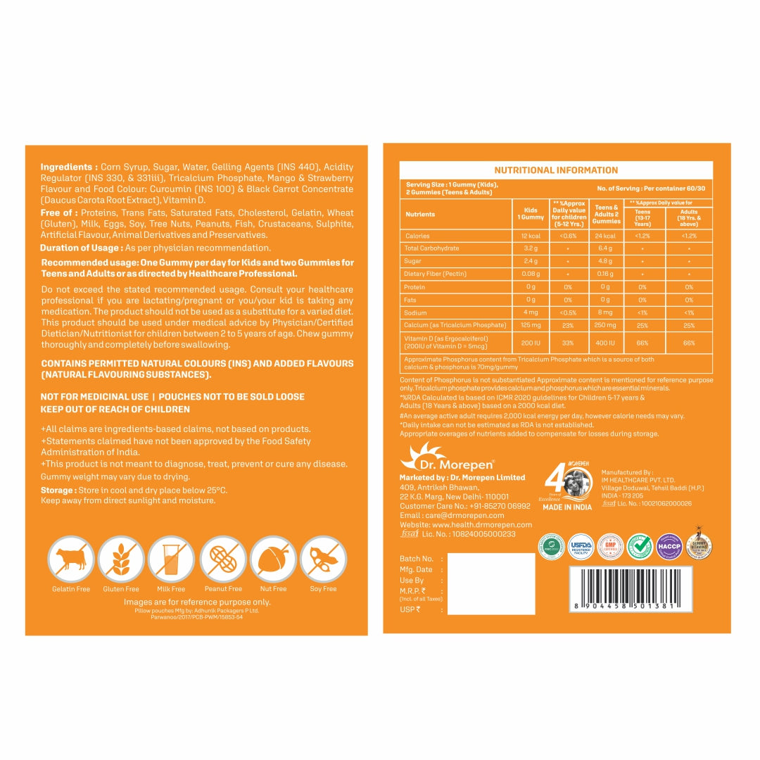 BONE SUPPORT GUMMIES - 60 Days Pack