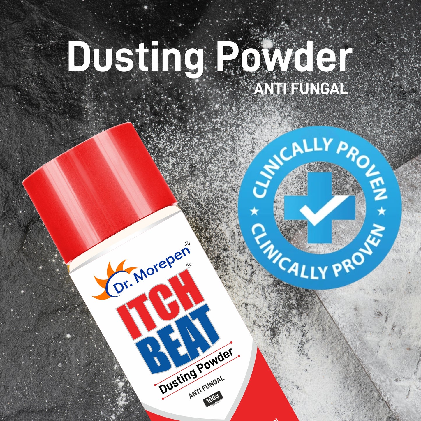 DR. MOREPEN Antifungal Dusting Itch Powder for Prickly Heat, Fungal Infection, Skin Irritation and Itching (Pack of 4)