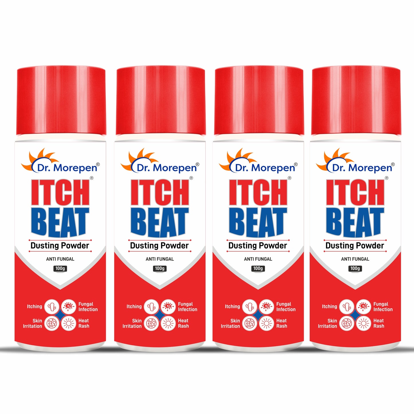 DR. MOREPEN Antifungal Dusting Itch Powder for Prickly Heat, Fungal Infection, Skin Irritation and Itching (Pack of 4)