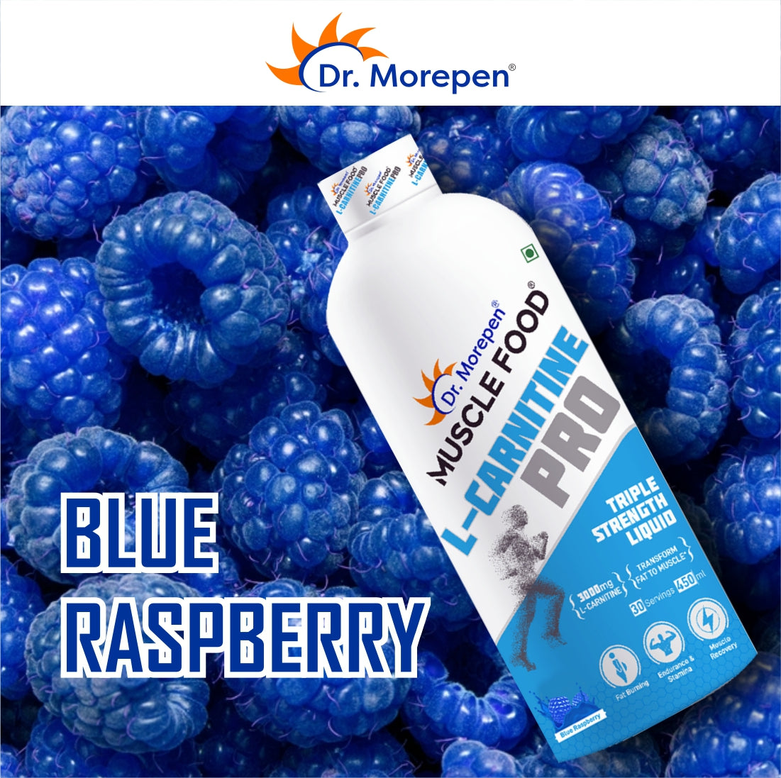 L-Carnitine Pro Blue raspberry Dr Morepen L-Carnitine Pro Blue raspberry Dr Morepen