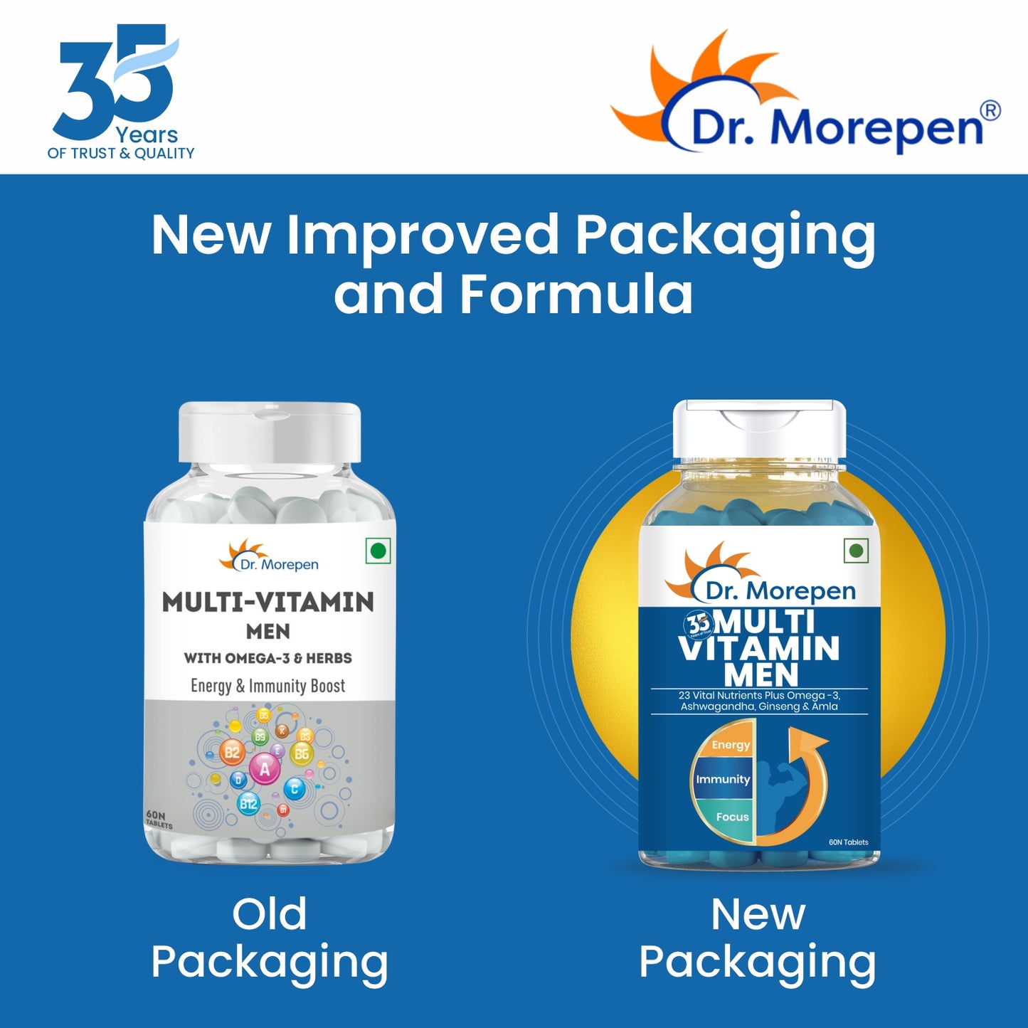 Testo Boost & Multivitamin Men -With Omega 3 & Herbs /Energy & Immunity Booste