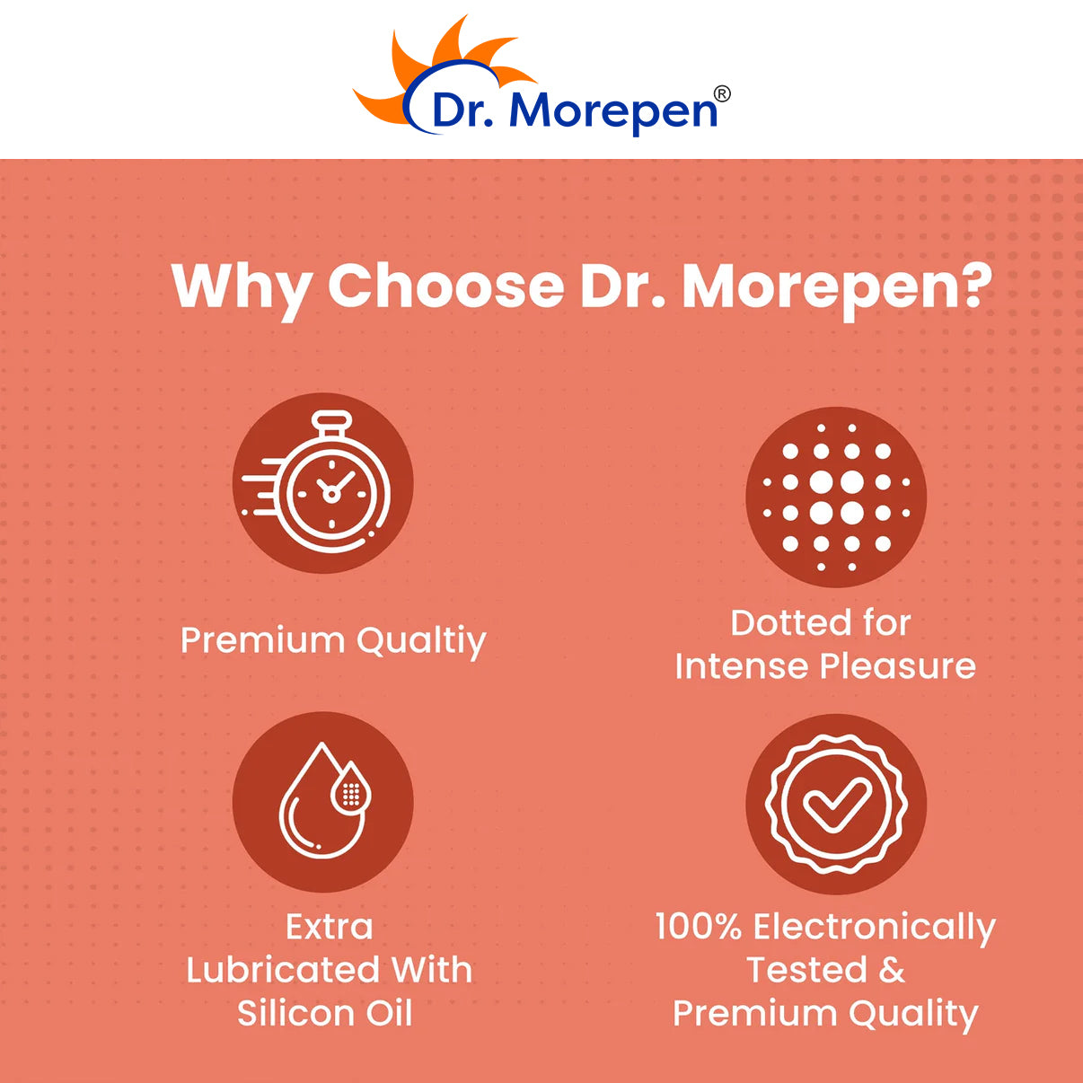 Dr Morepen Exygra Condom Dotted 3S (Pack Of 10)- Make Safe Love Stay Buy Sexual Well-Strawberry Flavor