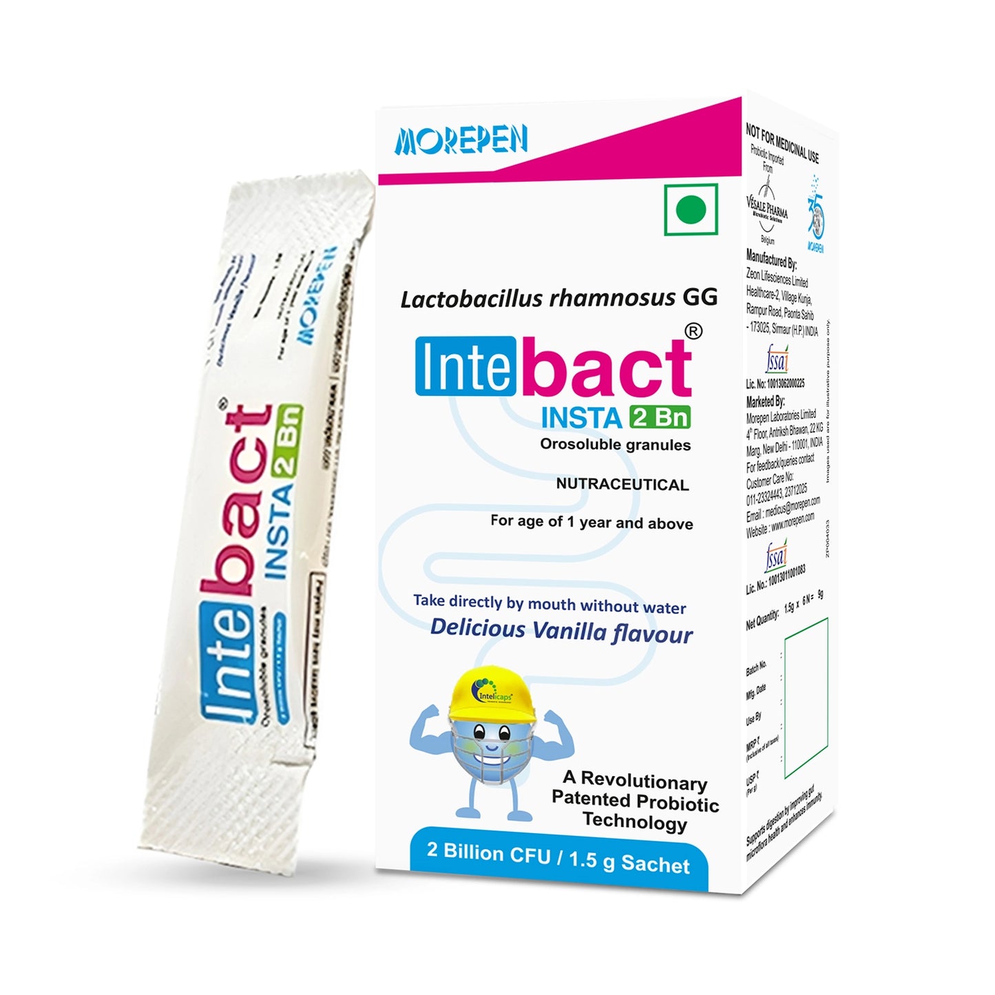 Intebact Insta Probiotic 2BN (Vanilla Flavour)
