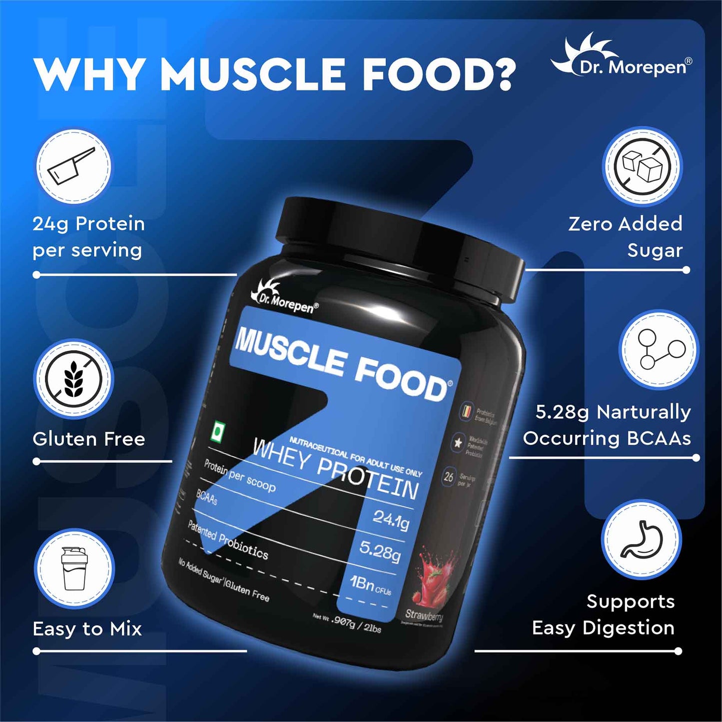Whey Protein Strawberry (907g)