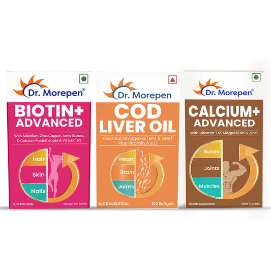 Biotin l Calcium+ Advanced l COD Liver Oil - ( Pack Of 3 )