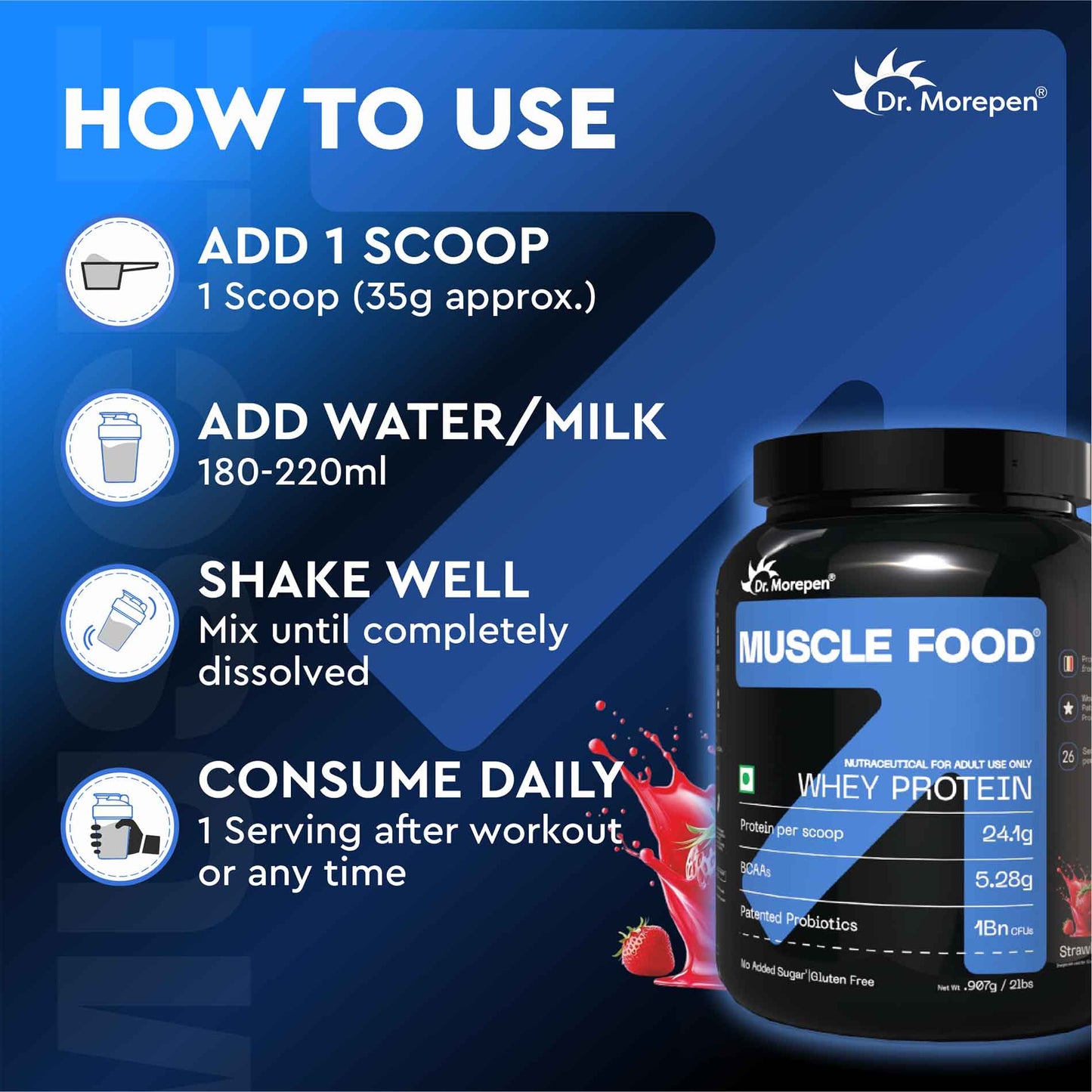 Whey Protein Strawberry (907g)