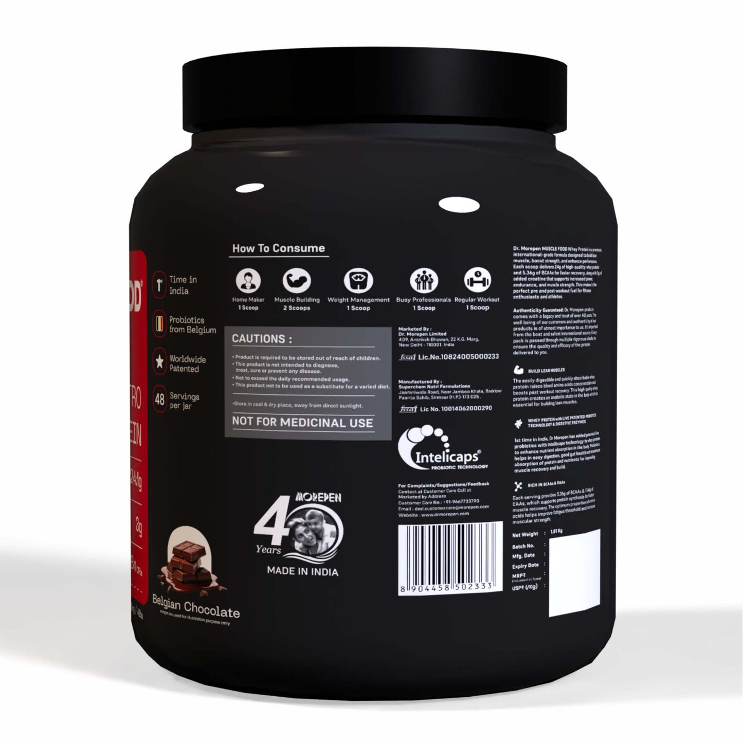 Nitro Whey Protein  Belgian Chocolate (1.81kg)