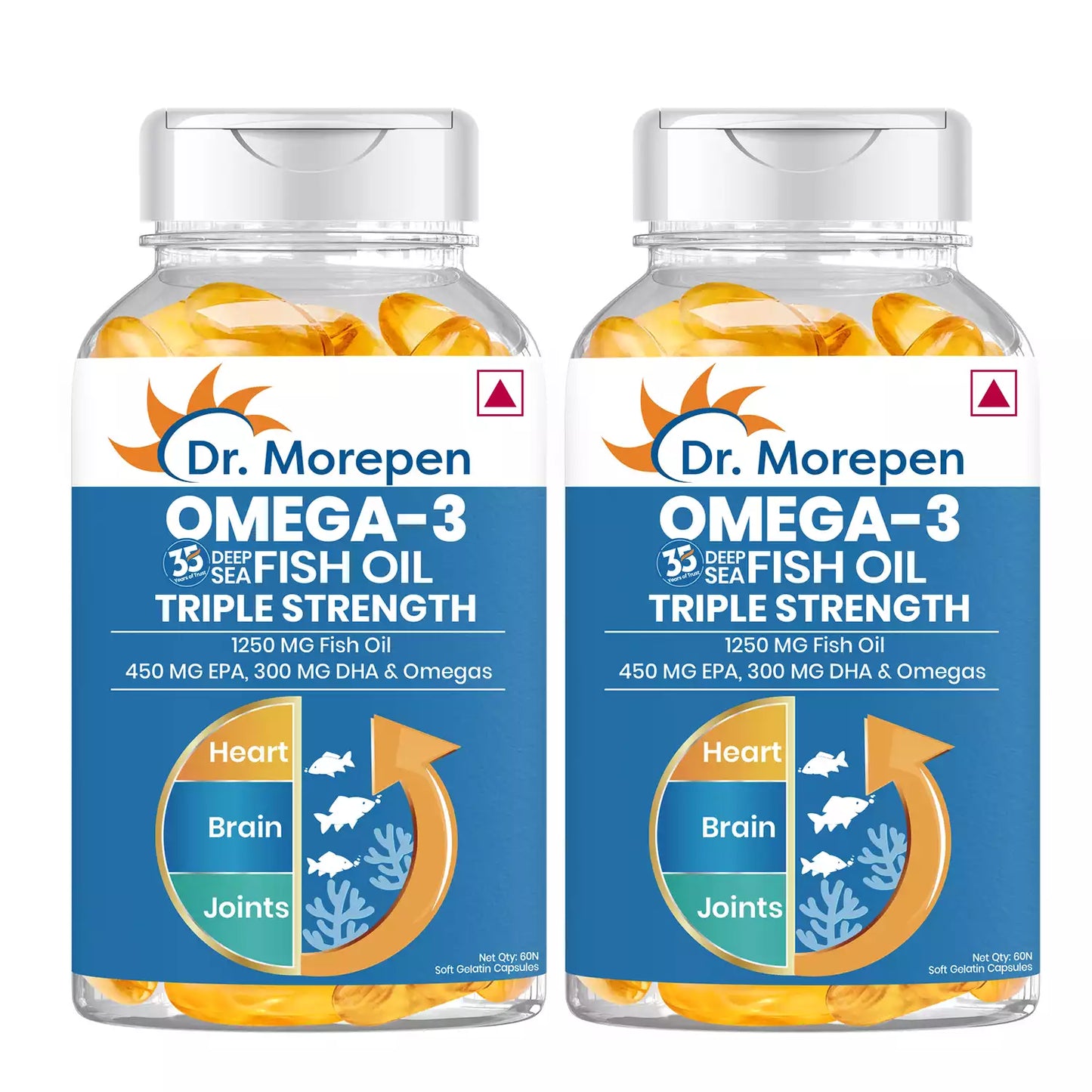 Omega-3 Deep Sea Fish Oil Triple Strength Pack of 2