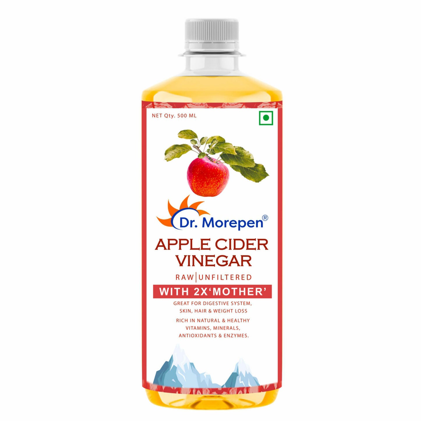 Apple Cider Vinegar with 2X Mother (Raw & Unfiltered) (500 ml)