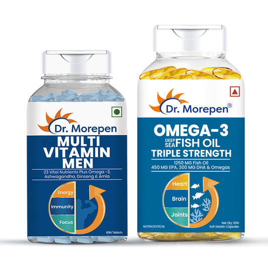 Multivitamin Men and Omega 3 1250mg Triple Strength - Health Booster