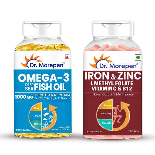 IRON & ZINC + Omega-3 Deep Sea Fish Oil 1000mg