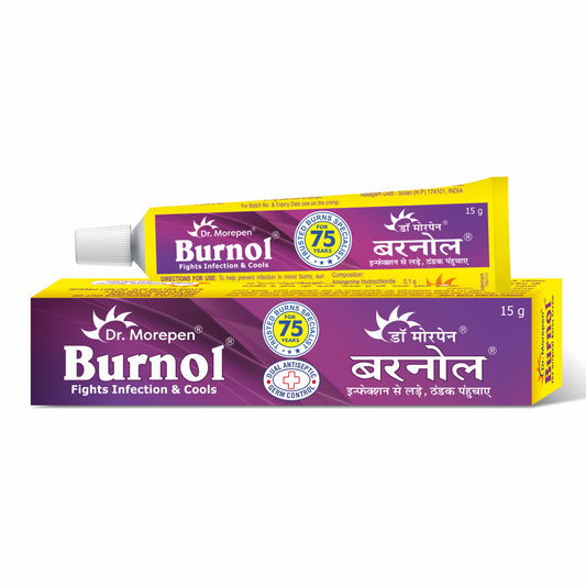 Dr. Morepen Burnol | Effective Relief from Minor Burn, Cuts or Wounds | Antimicrobial & Antiseptic | 15 Gms