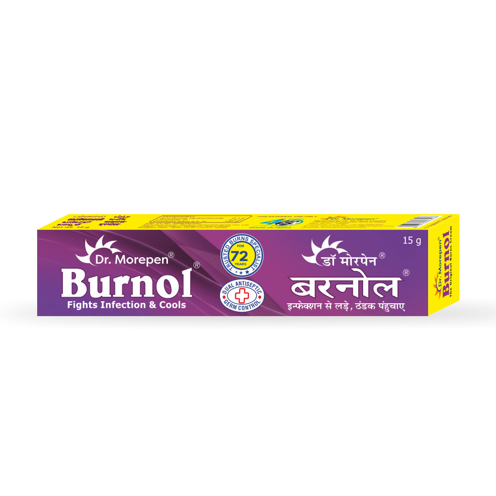 Dr. Morepen Burnol | Effective Relief from Minor Burn, Cuts or Wounds | Antimicrobial & Antiseptic | 15 Gms