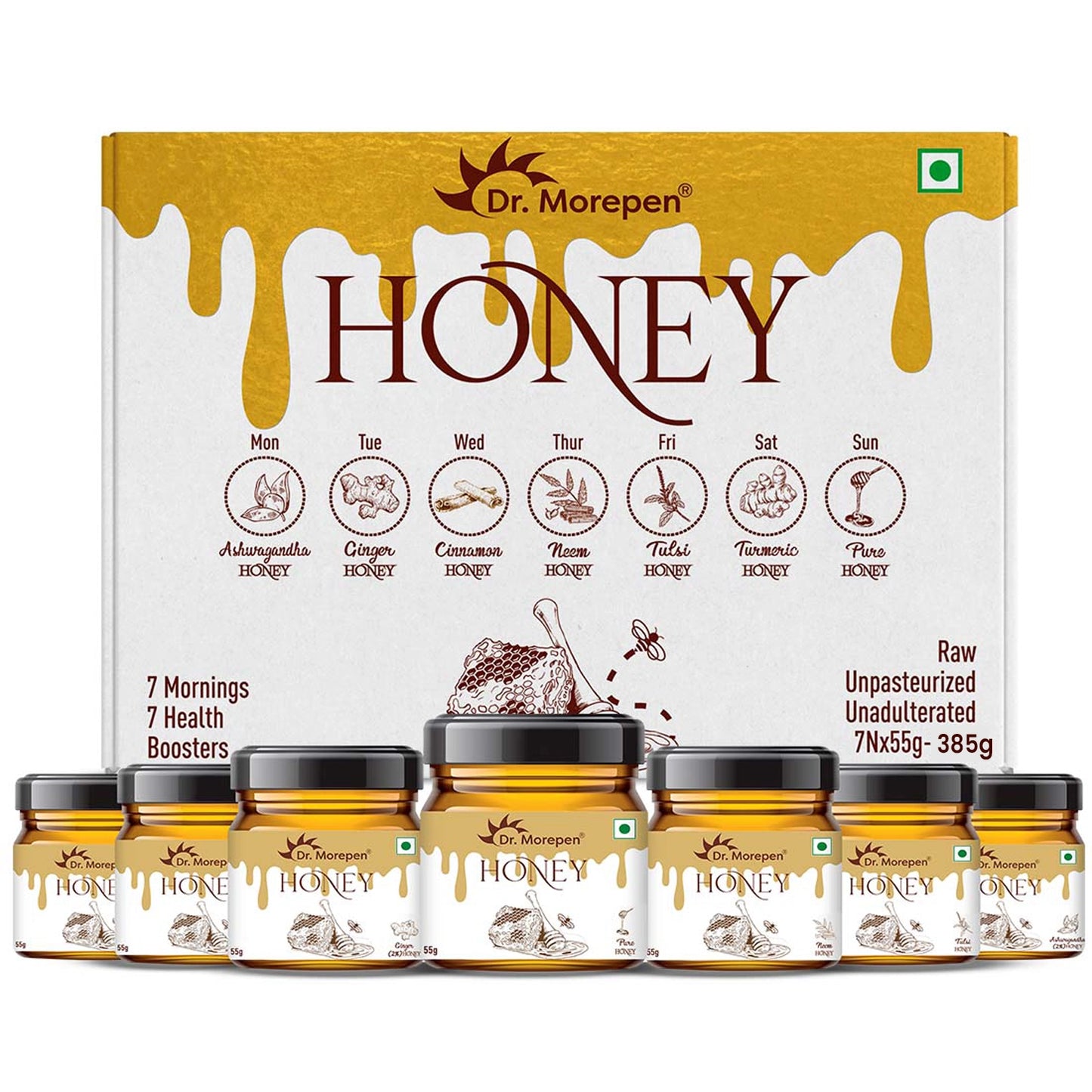 Honey, Pack of 7, Assorted Flavours