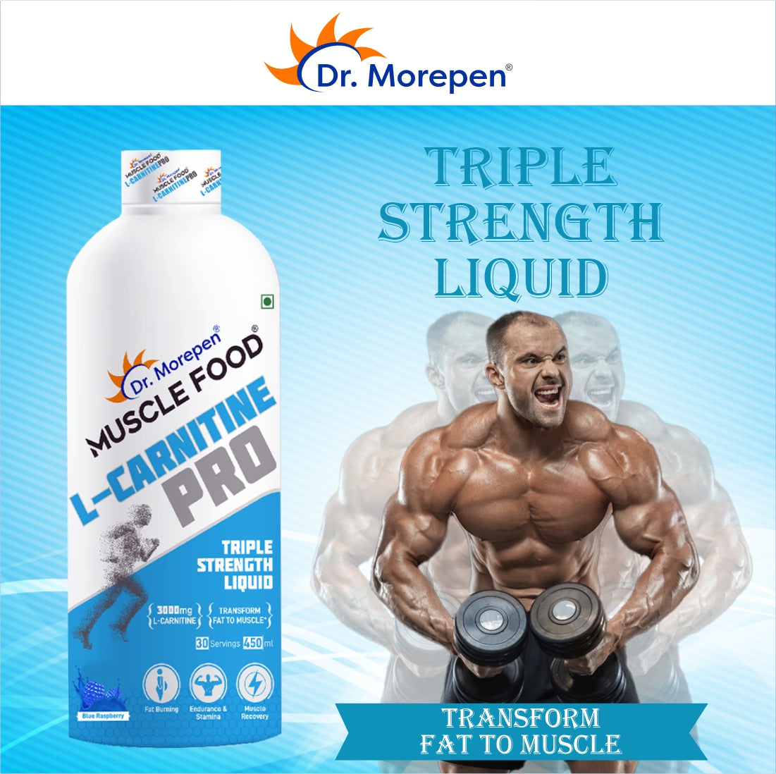 L-Carnitine Pro Blue raspberry Dr Morepen L-Carnitine Pro Blue raspberry Dr Morepen