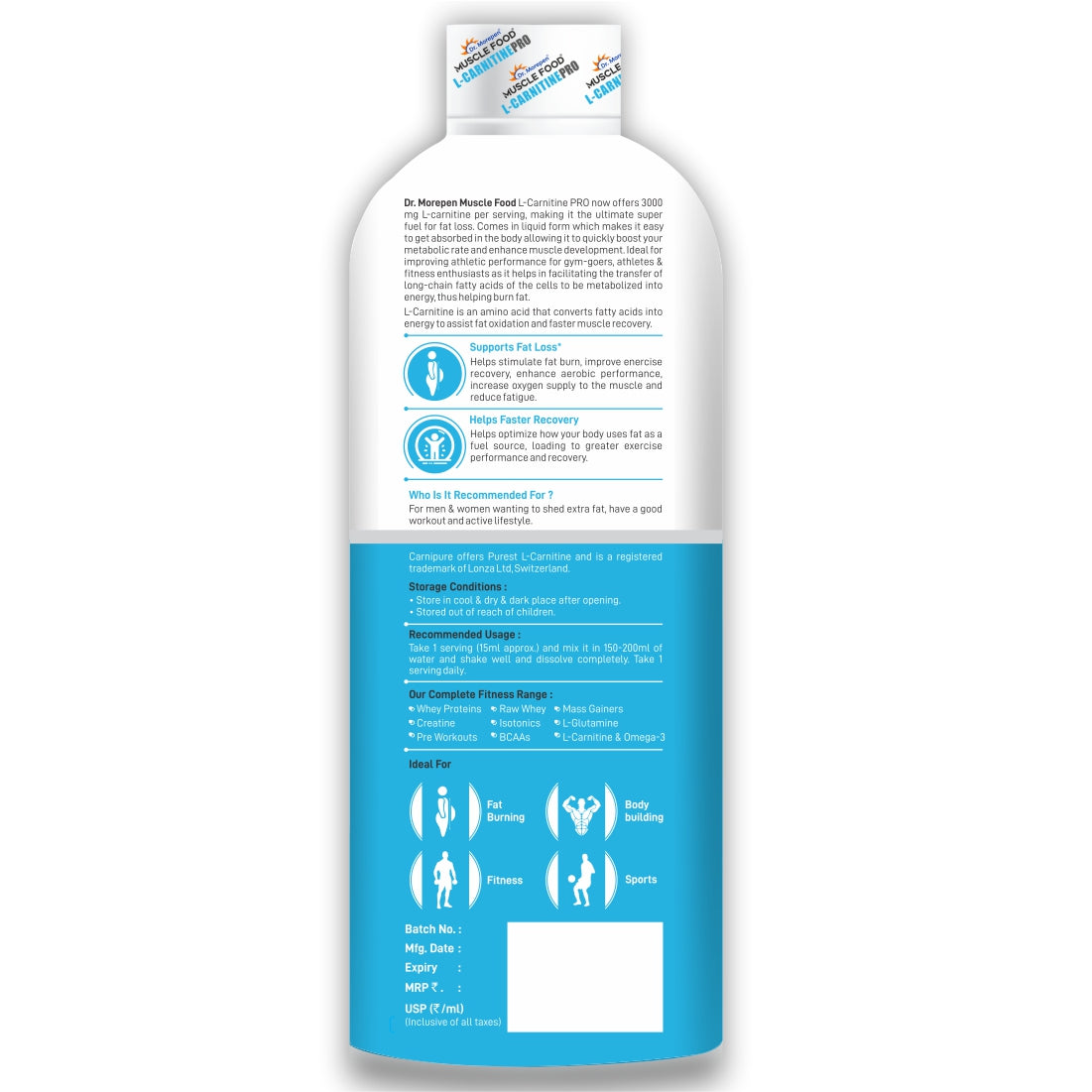 L-Carnitine Pro Blue raspberry Dr Morepen L-Carnitine Pro Blue raspberry Dr Morepen