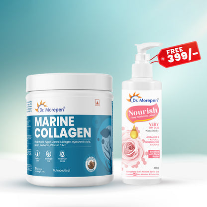 Marine Collagen Skin Protein (250 gm) + Free Nourish Body Deep Moisturizing Lotion