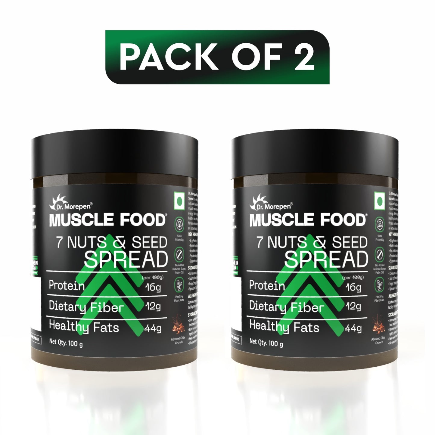 Muscle Food 7 Nut & Seed Spread Pack of 2