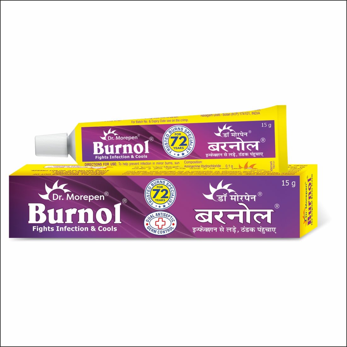 Burnol Cream (15 Gm tube) Antiseptic Gel/Instant Relief Dr Morepen