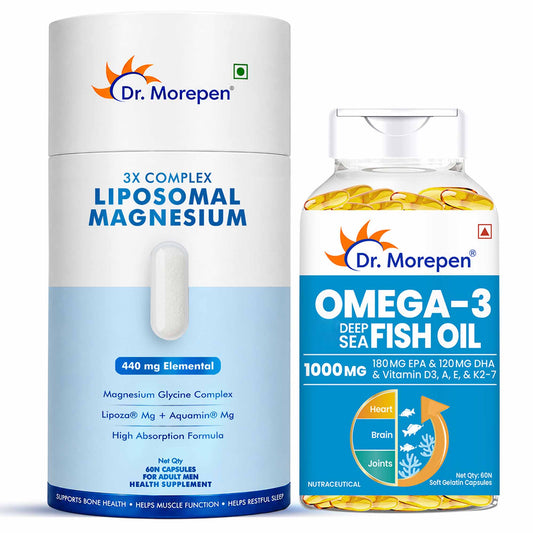 3X Complex Liposomal Magnesium - Omega-3 1000mg Deep Sea Fish Oil Combo