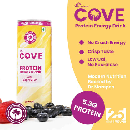 Cove Protein Energy Drink with 5.3g Protein (Pack of 3)