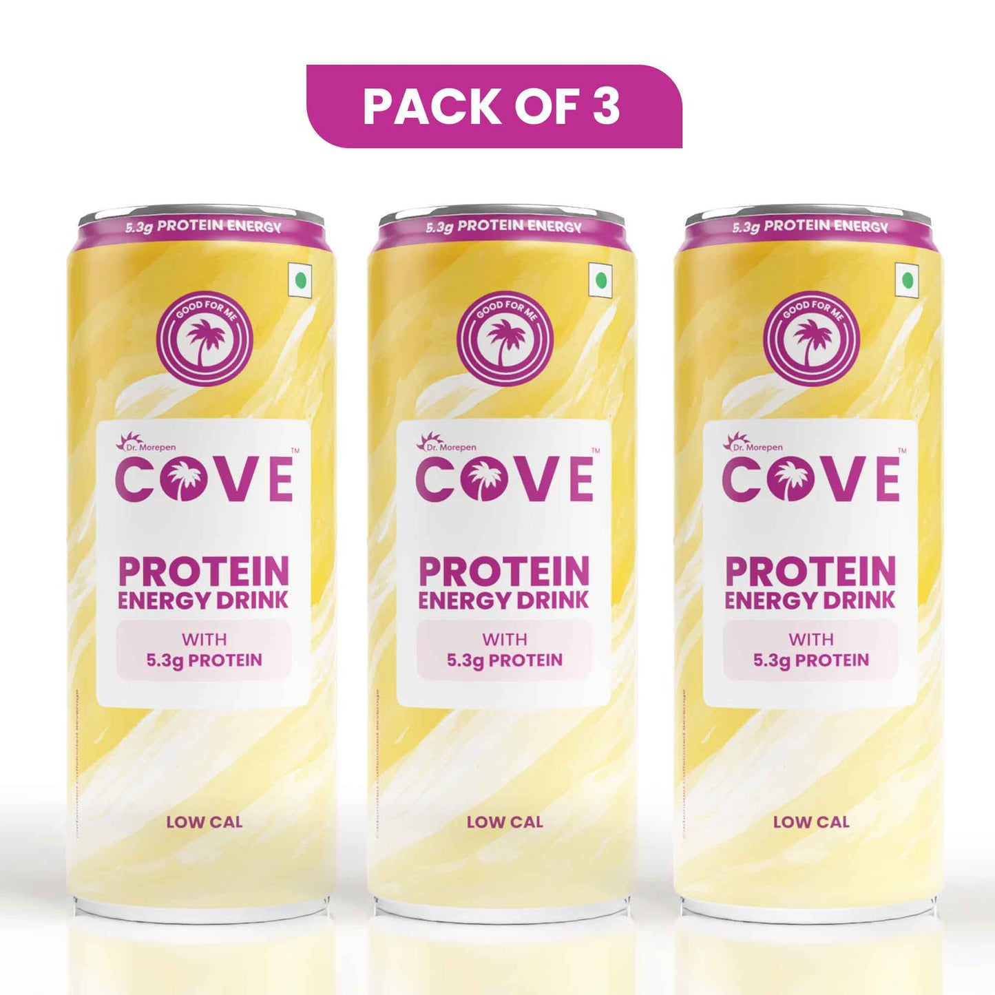 Cove Protein Energy Drink with 5.3g Protein (Pack of 3)