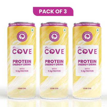 Cove Protein Energy Drink with 5.3g Protein (Pack of 3)